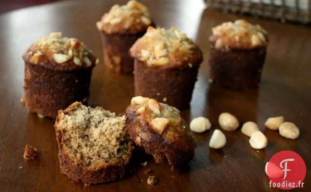 Muffins à la Banane et à la Noix de Macadamia