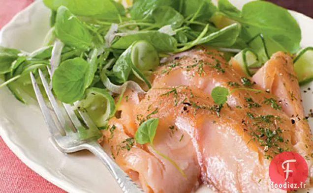 Saumon Séché à la Cassonade et à l'Aneth Rôti Lentement