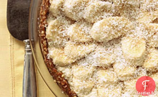 Tarte À La Banane, À La Noix De Coco Et À La Crème De Noix De Cajou