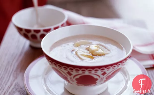 Lait d'Amande Chaud aux Bananes et au Miel