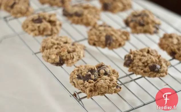 Biscuits à la Banane aux Pépites de Chocolat Faibles En Gras