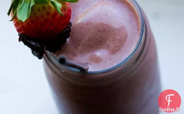 Shake à la Banane Et à la Fraise au Chocolat