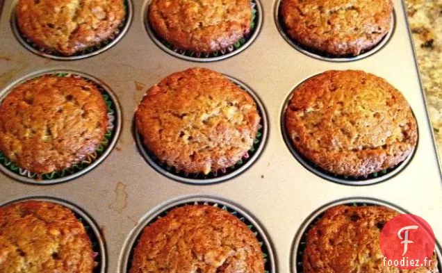 Muffins au Son de Banane Et Noix