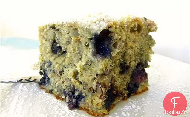 Gâteau au Café aux Myrtilles et à la Banane