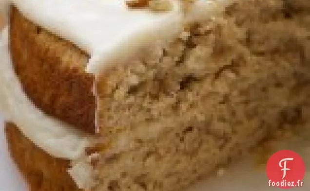 Gâteau aux Pacanes avec Glaçage à la Banane