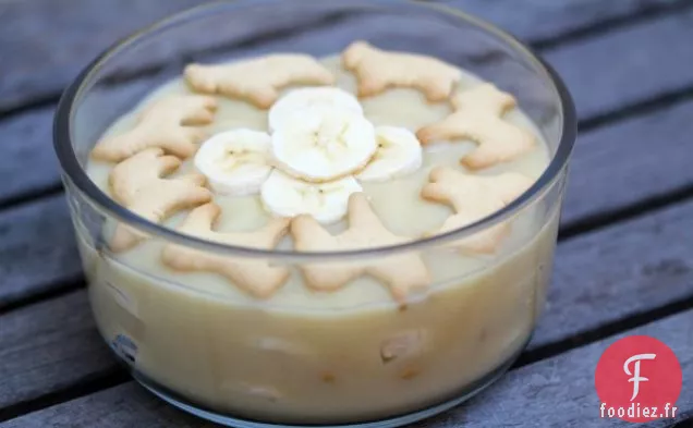 Recette de Pouding à la Banane aux Craquelins Animaux Faibles en Gras