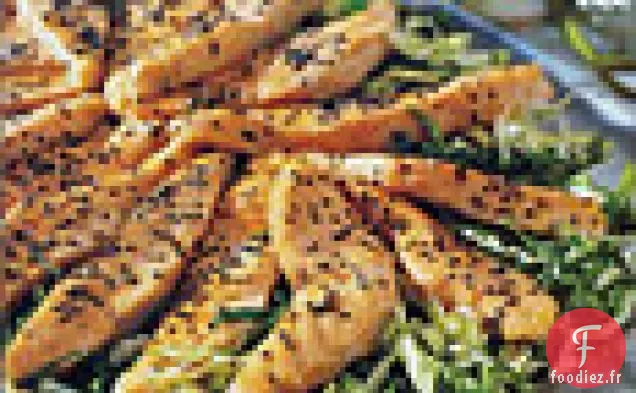 Saumon Mariné à l'Ananas et Salade de Chou Asiatique
