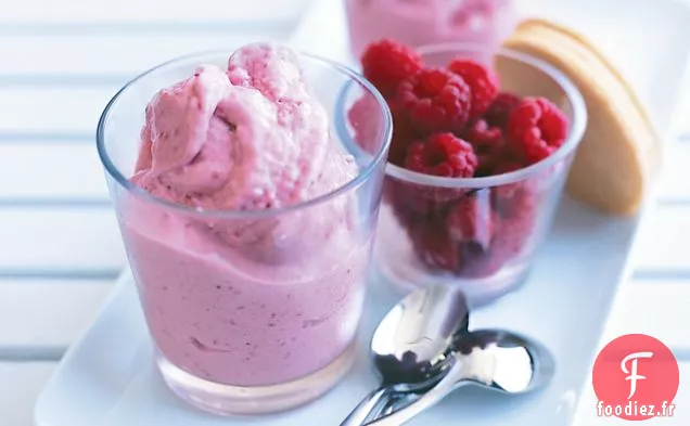 Glace Rapide À la Framboise Et À la Banane