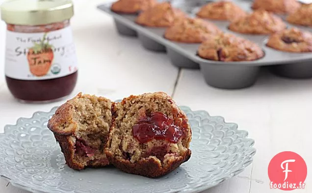 Muffins à la Banane et à la Fraise et à l'Avoine