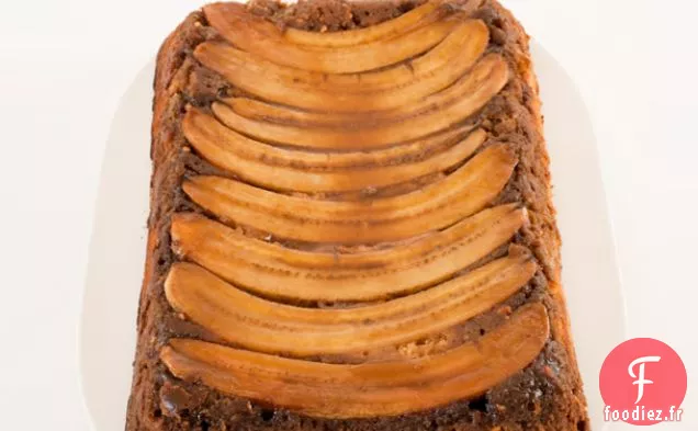Gâteau à l'envers Chocolat- Cacahuète - Beurre- Banane