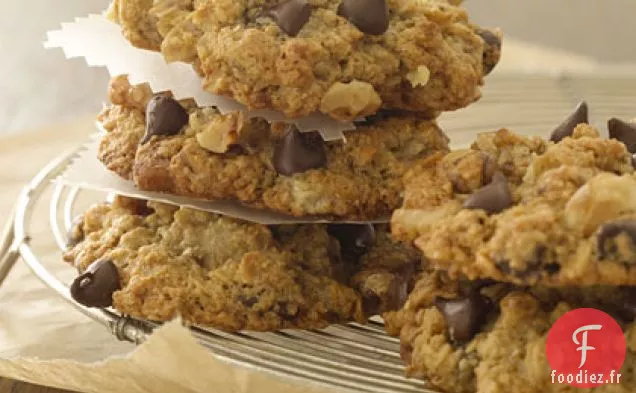 Biscuits à la Banane, À l'Avoine et aux Pépites de Chocolat