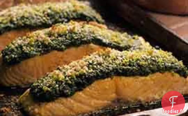 Saumon en croûte de Pesto
