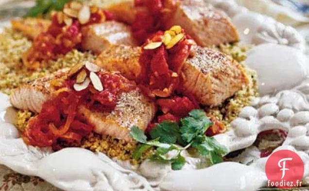 Saumon aux Amandes et Sauce Tomate-Citron
