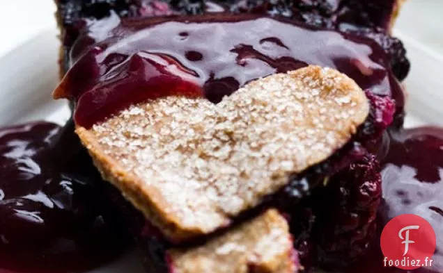 Tarte Au Cœur Noir Et Bleuets