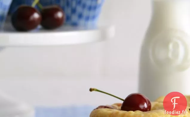 Cupcakes danois au Fromage à la Cerise et à la vanille