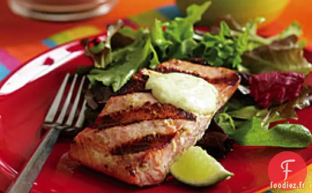 Saumon Grillé Avec Mayonnaise Wasabi-gingembre