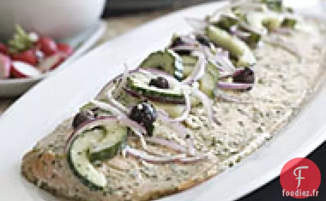 Saumon Mariné aux Herbes et au Babeurre avec Salade de Concombre