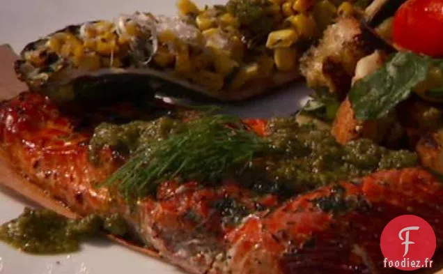 Prise de Taima - Saumon Grillé à la Planche de Cèdre