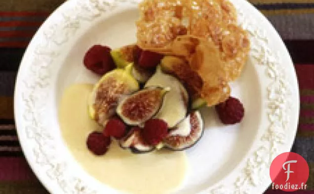 Figues Et Framboises À La Crème Lavande-miel
