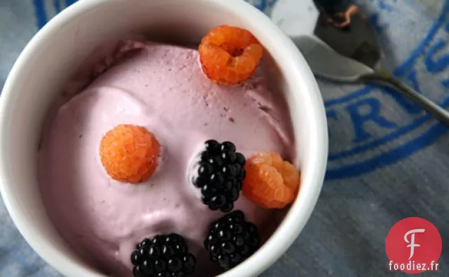 Crème Glacée au Babeurre aux Mûres