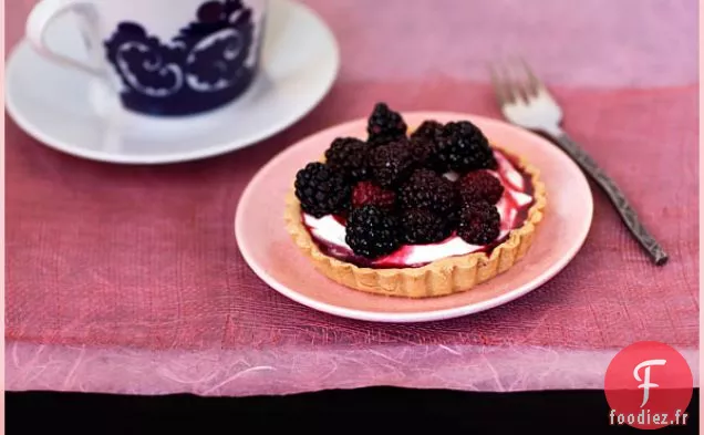 Tartes Au Mascarpone à la Mûre Et à La Vanille