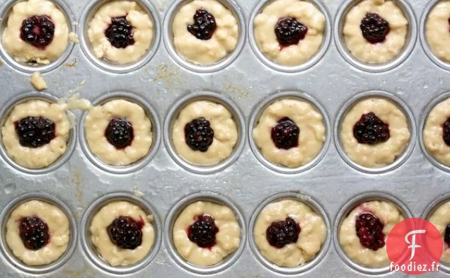 Gâteaux aux Mûres en bouchées