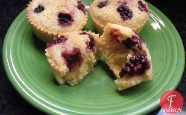 Cupcakes à la Farine de Maïs aux Mûres