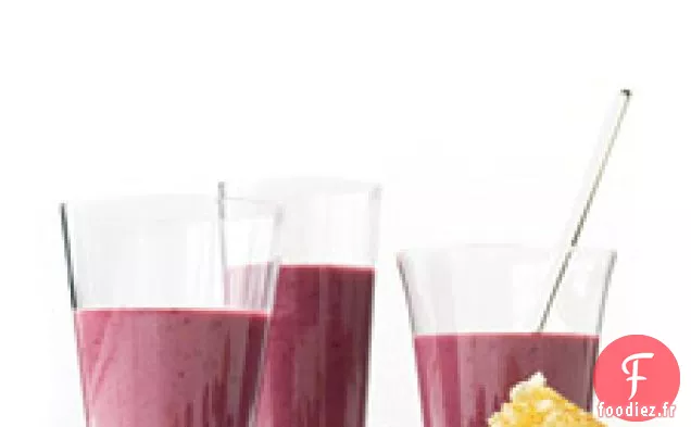 Smoothies aux mûres et au yogourt