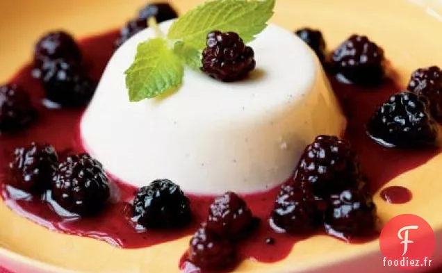 Panna Cotta à la Crème Sure et Compote de Mûres - Zinfandel
