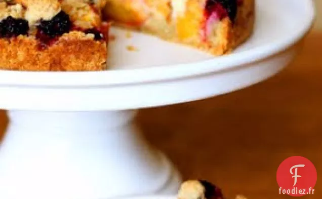 Crumble aux Pêches et aux Mûres