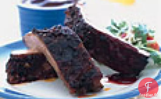 Côtes Levées Au Four Avec Sauce Épicée Aux Mûres
