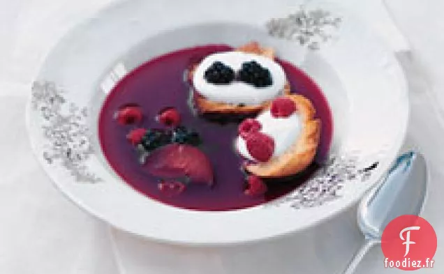 Soupe Glacée Aux Prunes Et Aux Baies