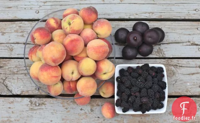 Confiture De Mûres Aux Pêches Ou Aux Prunes