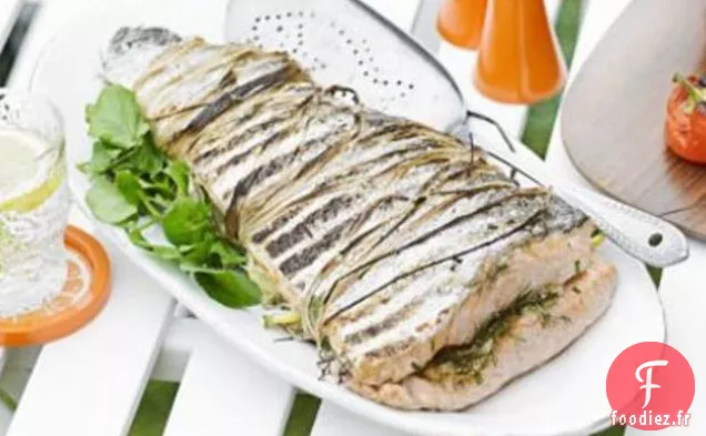 Filet De Saumon Bbq Au Citron Et À l'Aneth