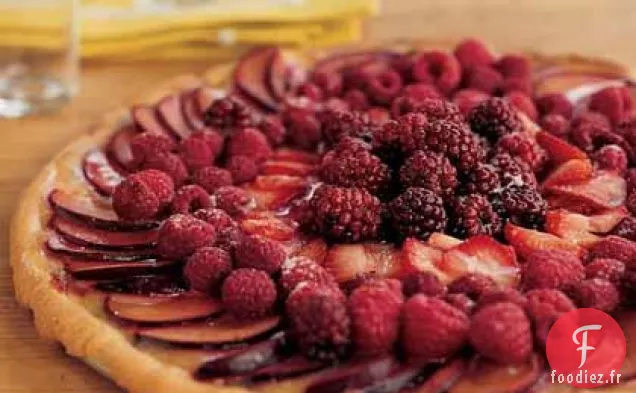 Pizza aux Fruits Frais au Lait Caillé de Citron