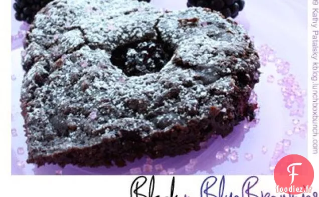 Brownies Cœur Noir et Bleu