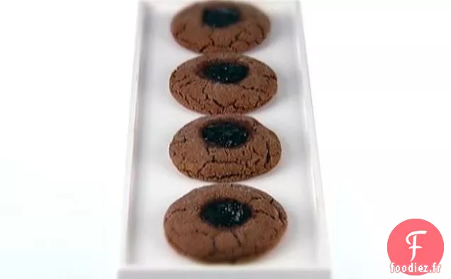 Biscuits au Beurre d'Arachide avec Confiture de Mûres