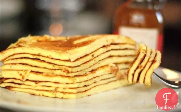Crêpes Au Fromage Cottage De Grand-Mère Au Sirop D'Orange Sanguine