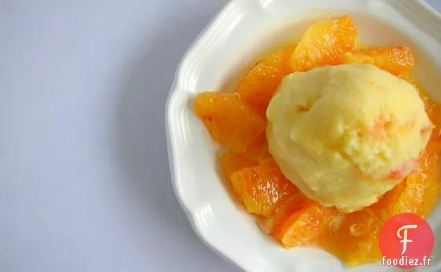 Crème Glacée à l'Huile d'Olive aux Oranges Sanguines