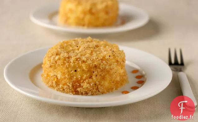 Gâteau Au Fromage De Chèvre Enrobé De Noisette Cassante À L'Orange Sanguine C