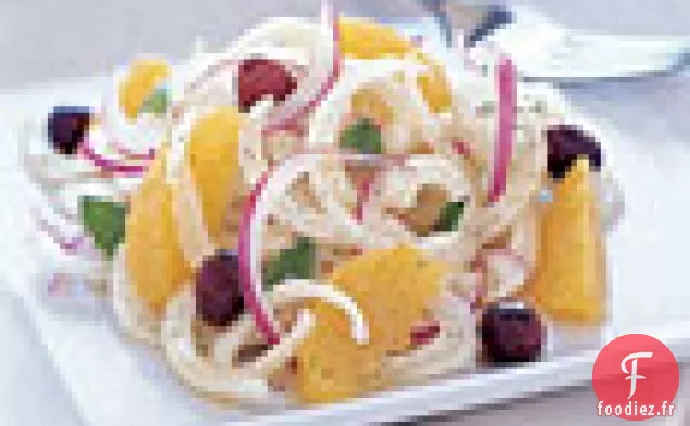 Salade de Fenouil Sicilien et Orange avec Oignon Rouge et Menthe