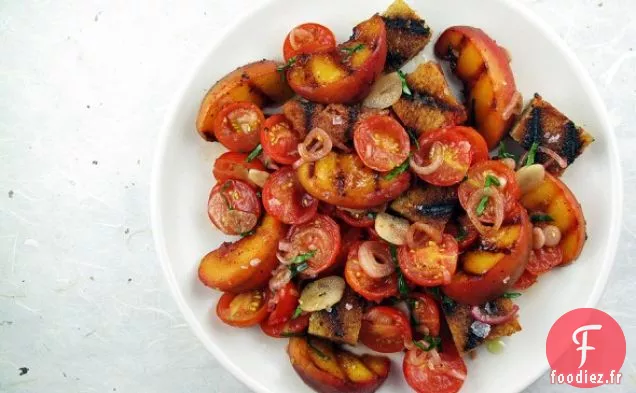 Panzanella aux Pêches Grillées