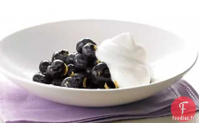 Bleuets À La Crème Fouettée À L'Érable