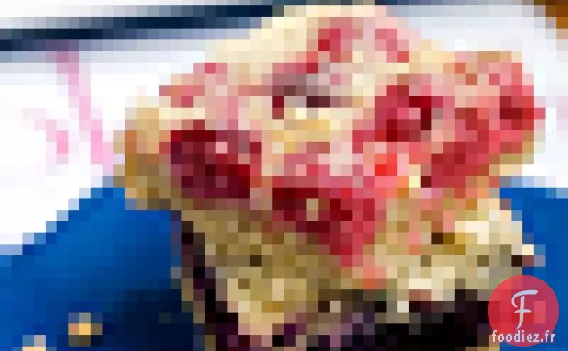 Barres Streusel aux Myrtilles (et Framboises) Fourrées à la crème de citron