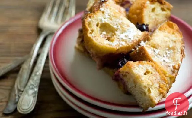 Casserole De Pain Perdu Aux Myrtilles Et Saucisse