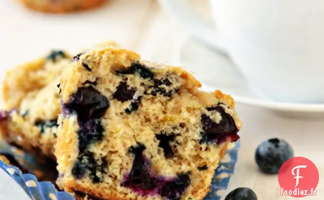 Muffins aux myrtilles et au citron vert