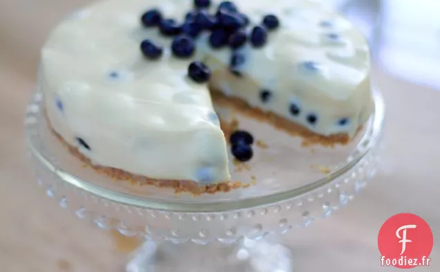 Cheesecake Aux Bleuets Et Chocolat Blanc