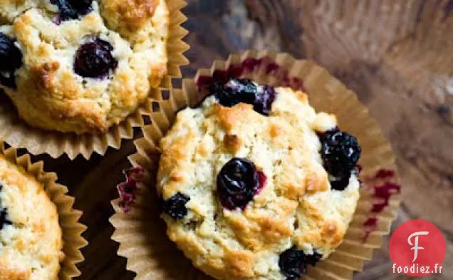 Muffins à l'Avoine aux Bleuets et au Citron Vert
