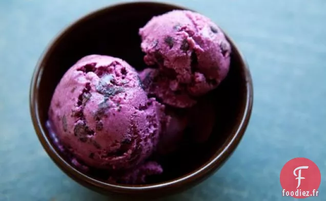 Yogourt Glacé aux Myrtilles