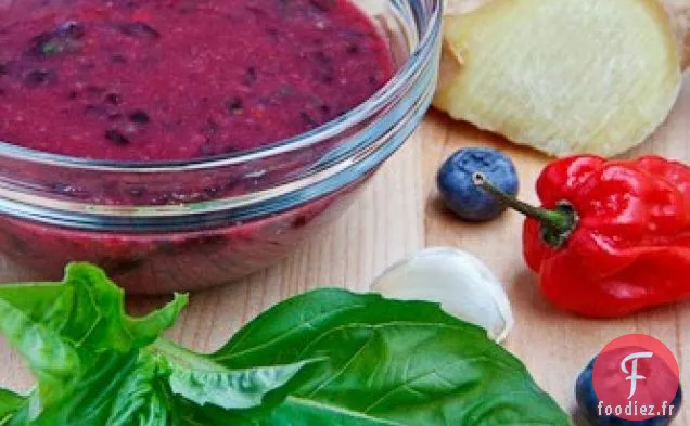 Salsa Habanero aux Bleuets et au Basilic